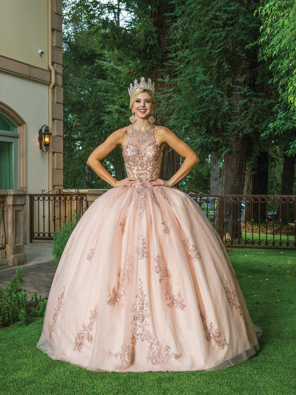 rose gold quince dresses